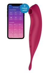 Вакуумный вибратор Satisfyer Twirling Pro+ dark red 104692 фото