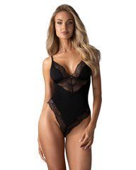 Тедді Obsessive Lobellis teddy, XS/S, чорне, ліф з м&rsquo;якою чашкою, відкрита спина, низ-стрінги 109969 фото