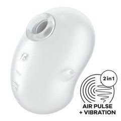 Вакуумний кліторальний стимулятор з вібрацією Satisfyer Cutie Ghost White 109759 фото