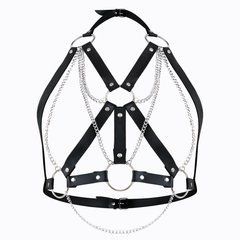 Портупея жіноча Art of Sex - Aiden Leather harness, Чорна L-2XL 106479 фото