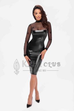 Сукня Noir Handmade F310 Sublime, S, black, міді, мокрий ефект, верх &mdash; сітка, довгий рукав 108295 фото