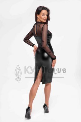 Сукня Noir Handmade F310 Sublime, S, black, міді, мокрий ефект, верх &mdash; сітка, довгий рукав 108295 фото