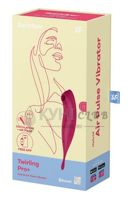 Вакуумный вибратор Satisfyer Twirling Pro+ dark red 104692 фото