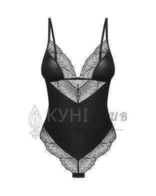 Тедді Obsessive Lobellis teddy, XS/S, чорне, ліф з м&rsquo;якою чашкою, відкрита спина, низ-стрінги 109969 фото