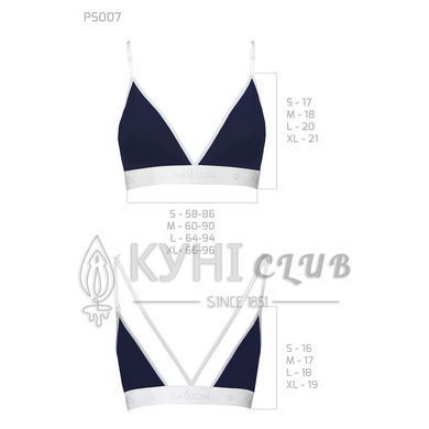 Спортивний топ з подвійними бретелями Passion PS007 TOP L, navy blue 102262 фото