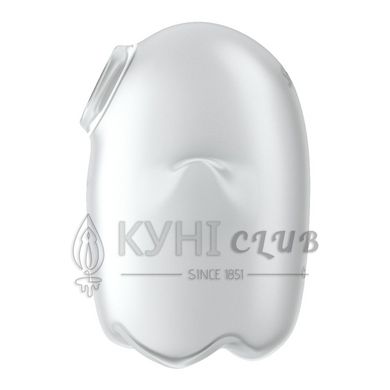 Вакуумний кліторальний стимулятор із вібрацією Satisfyer Glowing Ghost White SX0544 фото