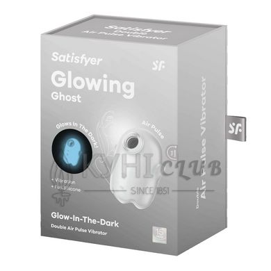 Вакуумный клиторальный стимулятор с вибрацией Satisfyer Glowing Ghost White SX0544 фото