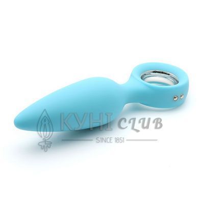 Анальна вібропробка KISTOY Orville Blue, діаметр 3 см 100029 фото