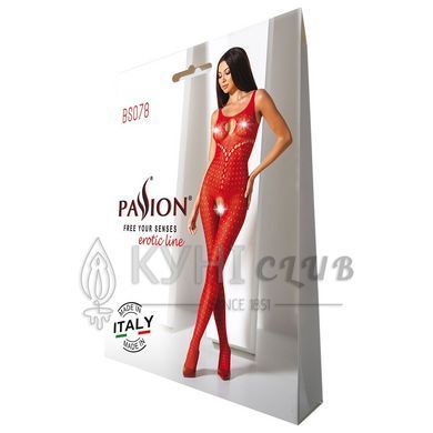 Бодістокінг з доступом до інтимних місць Passion BS078 red 102582 фото