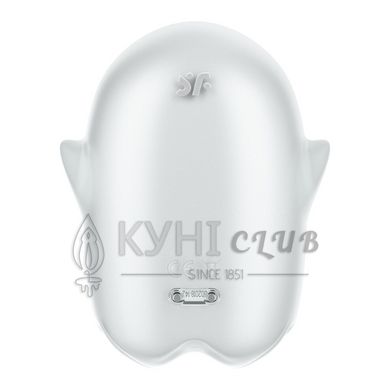 Вакуумный клиторальный стимулятор с вибрацией Satisfyer Glowing Ghost White SX0544 фото