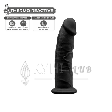 Фалоімітатор SilexD Robby Black (MODEL 2 size 6in), двошаровий, силікон + Silexpan, діаметр 3,9см 101588 фото