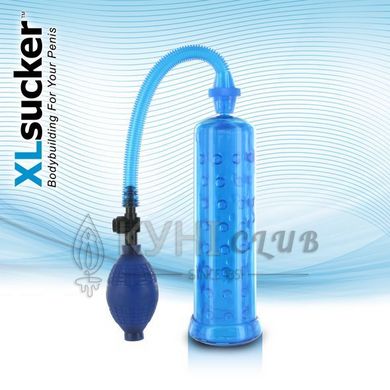 Вакуумная помпа XLsucker Penis Pump Blue для члена длиной до 18см, диаметр до 4см 100490 фото