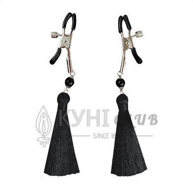 Затискач для сосків Art of Sex - Nipple clamps Black Tassels 103752 фото