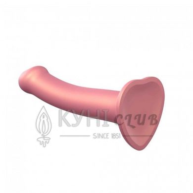 Насадка для страпона Strap-On-Me Mono Density Dildo Rose M, диам. 3,3см, однослойный силикон, гибкий 100118 фото