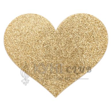 Пестіс - стикини Bijoux Indiscrets - Flash Heart Gold, наклейки на соски 109203 фото