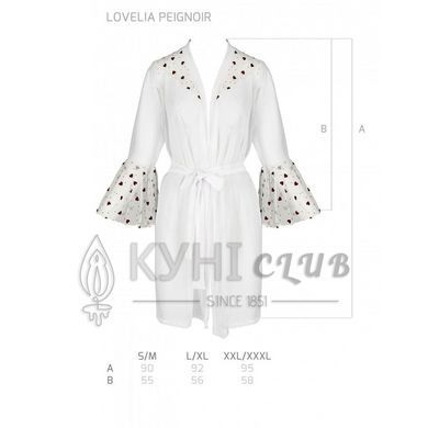 Воздушный пеньюар LOVELIA PEIGNOIR white L/XL - Passion 102634 фото