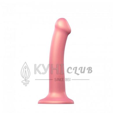 Насадка для страпона Strap-On-Me Mono Density Dildo Rose M, диам. 3,3см, однослойный силикон, гибкий 100118 фото