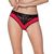 Трусики з широкою гумкою і мереживом Passion PS001 PANTIES L, red-black 102162 фото