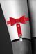 Гартер на ногу Bijoux Pour Toi - WITH BOW Red, сексуальна підв'язка з бантиком, екошкіра 100919 фото 2