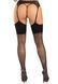 Панчохи зі стразами Leg Avenue Wide Top Rhinestone Sheer Stockings, One Size, чорні, вище коліна 110096 фото 3