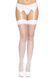 Панчохи-сітка для кріплення на пояс Leg Avenue Nylon Fishnet Thigh Highs One size, White 106019 фото 3