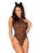 Еротичний костюм леопарда Obsessive Leocatia teddy S/M, боді, обруч з вушками 105690 фото 1