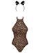 Еротичний костюм леопарда Obsessive Leocatia teddy S/M, боді, обруч з вушками 105690 фото 3