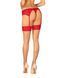 Панчохи Obsessive Ingridia stockings M/L, бежеві з червоною резинкою 107062 фото 2