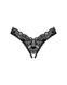 Кружевные стринги Obsessive Donna Dream crotchless thong M/L Black, открытый доступ 106645 фото 3