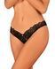Кружевные стринги Obsessive Donna Dream crotchless thong M/L Black, открытый доступ 106645 фото 1