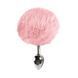 Металева анальна пробка М Art of Sex - Metal Butt plug Rabbit Tail Soft pink, діаметр 3,4 см 104670 фото 2