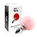 Металева анальна пробка М Art of Sex - Metal Butt plug Rabbit Tail Soft pink, діаметр 3,4 см 104670 фото 3