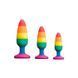 Силиконовая анальная пробка Wooomy Hiperloo Silicone Rainbow Plug L, диаметр 3,9 см, длина 13,1 см 105418 фото 4