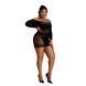 Сукня-бодістокінг Moonlight Plus Model 07 XL-XXXL Black, довгий рукав 106161 фото 1