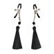 Затискач для сосків Art of Sex - Nipple clamps Black Tassels 103752 фото 1