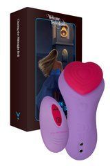 Вібратор у трусики FairyGasm HeartGem violet, на магніті, пульт ДК 109686 фото