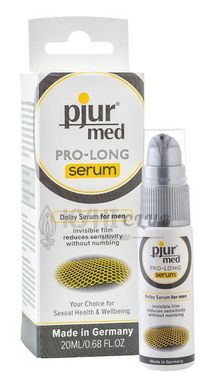 Пролонгувальний гель pjur MED Prolong Serum 20 мл, створює невидиму плівку, що знижує чутливість 100263 фото