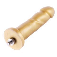 Золотий фалоімітатор Hismith 6.8″ Golden Silicone Dildo, система KlicLok 104184 фото