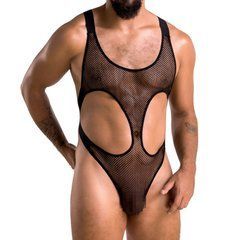 Чоловіче сітчасте боді Passion 040 LEON XXL/XXXL Black, сітка, резинки 105570 фото