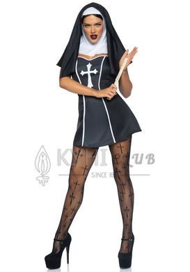 Костюм черниці Leg Avenue Naughty Nun XS, сукня, головний убір 106537 фото