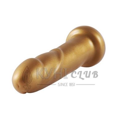 Золотий фалоімітатор Hismith 6.8″ Golden Silicone Dildo, система KlicLok 104184 фото