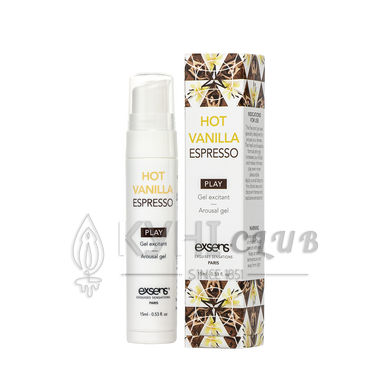 Стимулюючий гель EXSENS Kissable Hot Vanilla Espresso 15мл можна для поцілунків, охолоджуючий 108798 фото