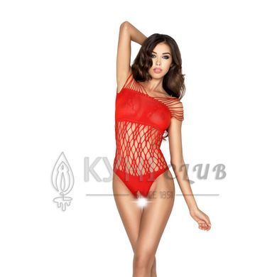 Бодістокінг Passion BS035 red, боді, імітація топа і трусиків 101500 фото