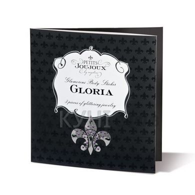 Пестіс з кристалів Petits Joujoux Gloria set of 3 - Black/Pink, прикраса на груди та вульву 108896 фото