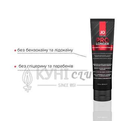 Пролонгер гель JO Prolonger Gel (60 мл) з олією перцевої м’яти, гвоздикового перцю та пачулів 100127 фото