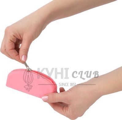 Сумка для зберігання секс-іграшок PowerBullet - Silicone Storage Zippered Bag Pink 103454 фото