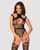 Ажурний бодістокінг з отворами Obsessive Bodystocking G327 black S/M/L, комбінезон, з доступом 105232 фото