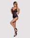 Сетчатое боди на косточках Obsessive Amanta teddy XXL, черное, с доступом 105184 фото 3