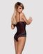 Сетчатое боди на косточках Obsessive Amanta teddy XXL, черное, с доступом 105184 фото 2