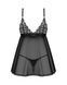 Сорочка бебі-дол Obsessive Blomentis babydoll & thong, XS/S, мереживний ліф, стрінги в комплекті 109954 фото 4